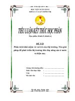 Phân tích khái niệm và vai trò của thị trường. Nêu giải pháp để phát triển thị trường tiêu thụ nông sản ở nước ta hiện nay