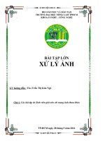 BÀI TẬP LỚN XỬ LÝ ẢNH