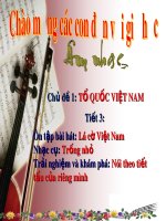 Bài giảng môn Âm nhạc lớp 1 sách Cánh diều năm học 2021-2022 - Chủ đề Tổ quốc Việt Nam: Tiết 3 (Trường Tiểu học Thạch Bàn B)