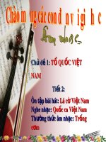 Bài giảng môn Âm nhạc lớp 1 sách Cánh diều năm học 2021-2022 - Chủ đề Tổ quốc Việt Nam: Tiết 2 (Trường Tiểu học Thạch Bàn B)