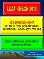 Ni dung mi ca lut KH and CN 2013 