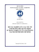 NGHIÊN cứu các yếu tố ẢNH HƯỞNG đến QUYẾT ĐỊNH sử DỤNG ví điện tử của NGƯỜI dân tại THÀNH PHỐ hồ CHÍ MINH 