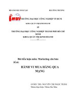 Bài tiểu luận môn: Marketing căn bảnĐề tài: HÀNH VI MUA HÀNG QUA MẠNG