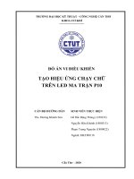 ĐỒ án VI điều KHIỂN tạo HIỆU ỨNG CHẠY CHỮ TRÊN LED MA TRẬN p10 