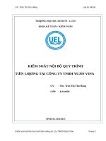 KIỂM SOÁT nội bộ QUY TRÌNH TIỀN LƢƠNG tại CÔNG TY TNHH YUJIN VINA 