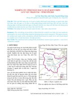 Nghiên cứu tính toán nguy cơ lũ quét trên lưu vực Trạm Tấu - tỉnh Yên Bái