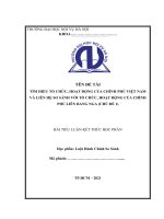 (Mã Số 6) Tiểu Luận Tìm Hiểu Tổ Chức, Hoạt Động Của Chính Phủ Việt Nam và Liên Hệ So Sánh Với Tổ Chức, Hoạt Động Của Chính Phủ Liên Bang Nga