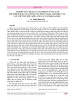 Nghiên cứu đề xuất giải pháp nâng cao độ chính xác của công tác phân loại ảnh khu vực có lớp phủ hỗn hợp – Phần cơ sở khoa học