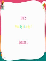 Bài giảng môn Tiếng Anh lớp 4 năm học 2021-2022 - Unit 3: Lesson 1 (Trường Tiểu học Thạch Bàn B)