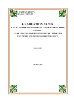 A study on common grammatical errors in speaking of first year English majored students at Thuongmai University and some possible solutions