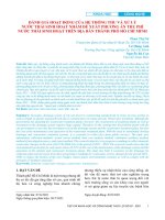 Đánh giá hoạt động của hệ thống thu và xử lý nước thải sinh hoạt nhằm đề xuất phương án thu phí nước thải sinh hoạt trên địa bàn thành phố Hồ Chí Minh