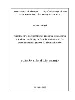 Nghiên cứu đặc điểm sinh trưởng, sản lượng và kích thước hạt của các giống Mắc ca (Macadamia) tại một số tỉnh miền Bắc.