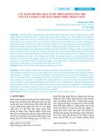 Các dạng đường mặt nước trên kênh lăng trụ có lưu lượng tăng dần theo chiều dòng chảy