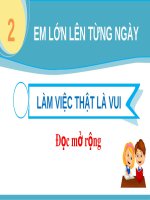 Bài giảng môn Tiếng Việt lớp 2 sách Kết nối tri thức năm học 2021-2022 - Bài 4: Đọc mở rộng (Trường Tiểu học Thạch Bàn B)