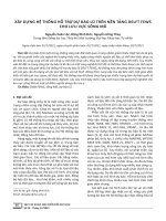 Xây dựng hệ thống hỗ trợ dự báo lũ trên nền tảng Delft-FEWS cho lưu vực sông Mã