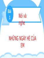 Bài giảng môn Tiếng Việt lớp 2 sách Kết nối tri thức năm học 2021-2022 - Bài 1: Nói và nghe Những ngày hè của em (Trường Tiểu học Thạch Bàn B)