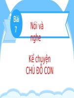 Bài giảng môn Tiếng Việt lớp 2 sách Kết nối tri thức năm học 2021-2022 - Bài 7: Nói và nghe Kể chuyện Chú đỗ con (Trường Tiểu học Thạch Bàn B)