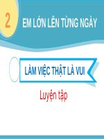 Bài giảng môn Tiếng Việt lớp 2 sách Kết nối tri thức năm học 2021-2022 - Bài 4: Luyện từ và câu Từ ngữ chỉ sự vật, hoạt động. Câu nêu hoạt động ​(Trường Tiểu học Thạch Bàn B)