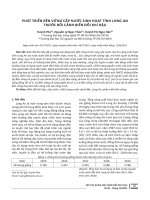 Phát triển bền vững cấp nước sinh hoạt tỉnh Long An trước bối cảnh biến đổi khí hậu