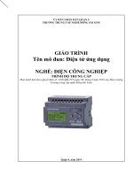 Giáo trình Điện tử ứng dụng (Nghề: Điện công nghiệp - Trung cấp): Phần 1 - Trường TC nghề Đông Sài Gòn