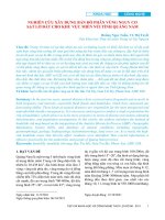 Nghiên cứu xây dựng bản đồ phân vùng nguy cơ sạt lở đất cho khu vực miền núi tỉnh Quảng Nam