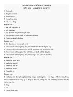 Trắc nghiệm marketing dịch vụ tài chính