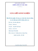 Sáng kiến kinh nghiệm Mầm non: Một số kinh nghiệm về nâng cao ý thức bảo vệ môi trường cho trẻ mẫu giáo nhỡ ở trường mầm non