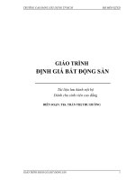 Giáo trình Định giá bất động sản