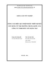 Nâng cao hiệu quả nhập khẩu thiết bị Máy Xây Dựng từ thị trường Trung Quốc của công ty TNHH Máy Xây Dựng TT