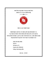 Phép biện chứng về mối liên hệ phổ biến và vận dụng phân tích mối liên hệ giữa xây dựng nền kinh tế độc lập tự chủ với tích cực chủ động hội nhập kinh tế quốc tế ở việt nam hiện nay