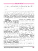 Công tác chỉnh lý bản đồ số địa hình, địa chính