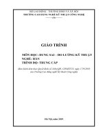 Giáo trình Dung sai và đo lường kỹ thuật (Nghề Hàn  Trung cấp)