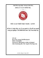 Lý luận mác–xít về con người và vấn đề con người trong sự nghiệp CNH hđh đất nước việt nam hiện nay