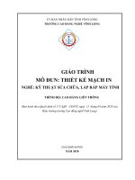 Giáo trình Thiết kế mạch in (Nghề Kỹ thuật sửa chữa, lắp ráp máy tính)