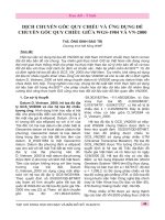 Dịch chuyển gốc quy chiếu và ứng dụng để chuyển gốc quy chiếu giữa WGS-1984 và VN-2000