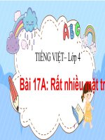 pp tiếng việt 4 bài 17a rất nhiều mặt trăng – tiết 1 