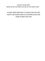 nhận thức về CNXH của ĐCS Việt Nam