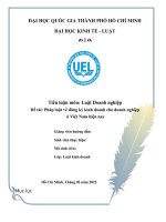 Pháp luật về đăng ký kinh doanh cho doanh nghiệp ở Việt Nam hiện nay