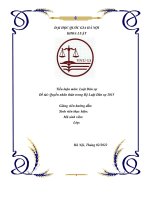 Tiểu luận quyền nhân thân trong bộ luật dân sự hiện hành