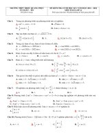 Đề kiểm tra toán 11 học kì 1 trường THPT triệu quang phục hưng yên  