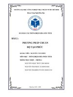 THÍ NGHIỆM HÓA PHÂN TÍCH báo cáo bài 2 chuẩn độ tạo phức