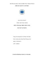 Bài tập cuối kỳ tiếng việt thực hành phân tích đặc điểm tiếng việt  bài tập vận dụng