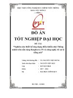 Đồ án tốt  nghiệp: “Nghiên cứu thiết kế ứng dụng điều khiển nhà Thông minh trên nền tảng Raspberry Pi và công nghệ AI xử lý  tiếng nói”