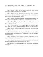 CÂU HỎI ÔN TẬP MÔN CHỦ NGHĨA XÃ HỘI KHOA HỌC