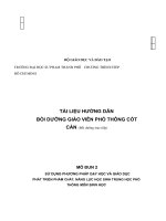 TÀI LIỆU HƯỚNG DẪN  BỒI DƯỠNG GIÁO VIÊN PHỔ THÔNG CỐT CÁN (Bồi dưỡng trực tiếp)  MÔ ĐUN 2  SỬ DỤNG PHƯƠNG PHÁP DẠY HỌC VÀ GIÁO DỤC  PHÁT TRIỂN PHẨM CHẤT, NĂNG LỰC HỌC SINH TRUNG HỌC PHỔ THÔNG MÔN SINH HỌC