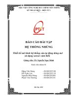 HỆ THỐNG NHÚNG: Thiết kế mô hình hệ thống cửa tự động đóng mở sử dụng sensor cảm biến