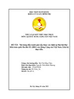 Nội dung đấu tranh giai cấp được xác định tại Đại hội Đại biểu toàn quốc lần thứ IX (2001) của Đảng Cộng sản Việt Nam. Liên hệ  thực tiễn.