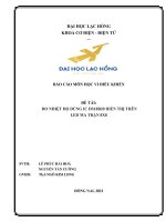 BÁO CÁO MÔN HỌC VI ĐIỀU KHIỂN  ĐỀ TÀI:  ĐO NHIỆT ĐỘ DÙNG IC DS18B20 HIỂN THỊ TRÊN  LED MA TRẬN 8X8