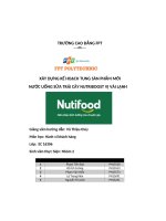 TIỂU LUẬN xây DỰNG kế HOẠCH TUNG sản PHẨM mới nước UỐNG sữa TRÁI cây NUTRIBOOST vị vải LẠNH 