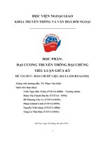 ĐẠI CƯƠNG TRUYỀN THÔNG ĐẠI CHÚNG TIỂU LUẬN GIỮA KỲ ĐỀ TÀI SỐ 5 : BÁO CHÍ DỮ LIỆU (DATA JOURNALISM)